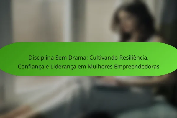 Disciplina Sem Drama: Cultivando Resiliência, Confiança e Liderança em Mulheres Empreendedoras